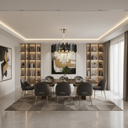 Кристален полилей BLOIS Eleganza 8xE14, диаметър 50 см, черен, регулируема височина