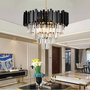 Кристален полилей BLOIS Eleganza 8xE14, диаметър 50 см, черен, регулируема височина Кристални полилеи Заглавие по подразбиране Alessandro Design