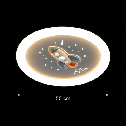 LED полилей ROCKET 49W, Диаметър 49см, Студена/Топла/Неутрална светлина, Бяло Син