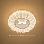 Lustra LED STARR Petito, 21W, Diametru 19cm, Lumina Calda/Neutra/Rece, Alb, Metal si Cristal