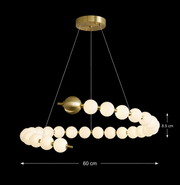 Aurelia 41W акрилен LED висящ полилей с дистанционно управление, димируем, 3000K/4000K/6000K, злато, метал и акрил
