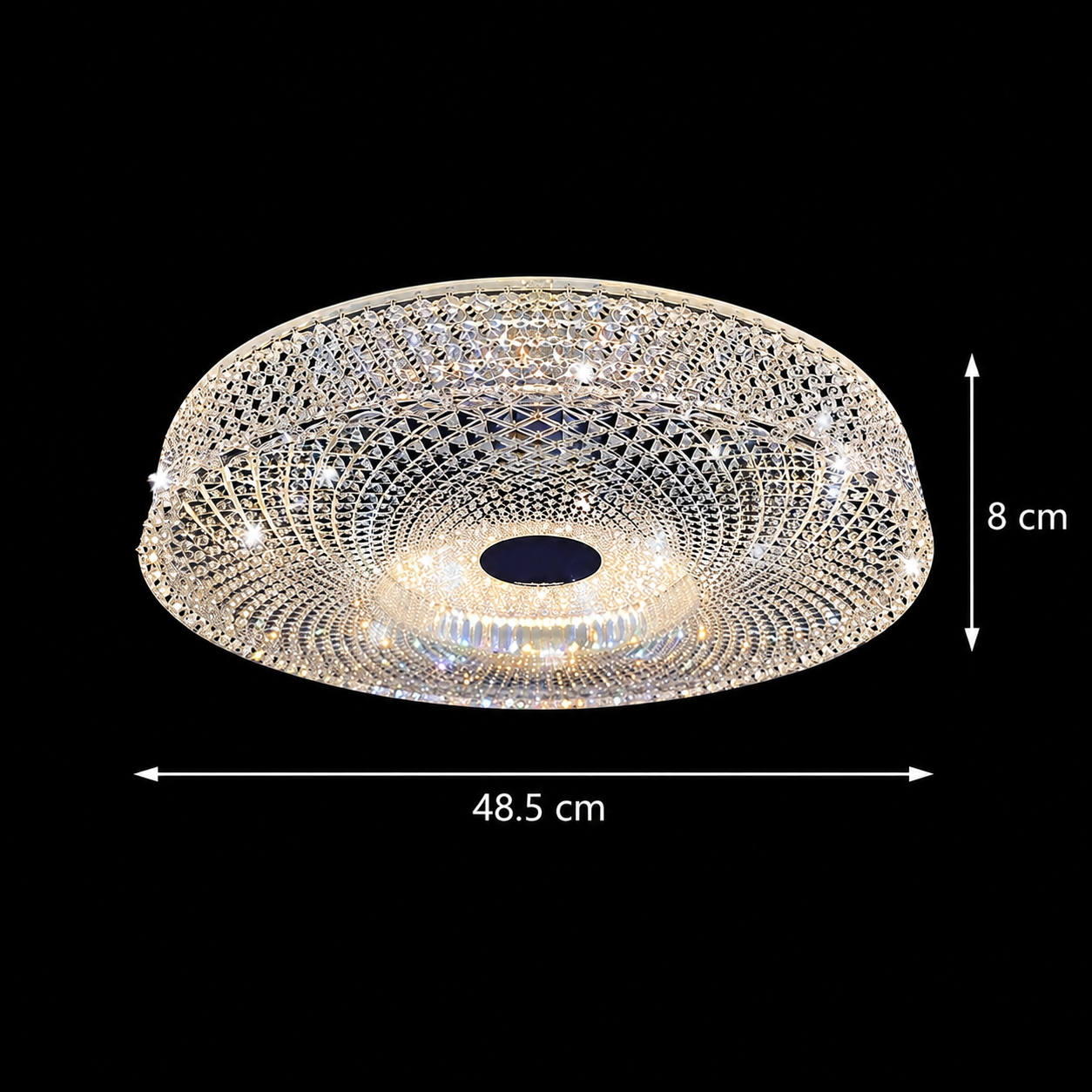 Lustra LED RADIAN Eleganza, 38.9W, Diametru 48.5 cm, Lumina Calda/Neutra/Rece, Alb Lustra LED Default Title Alessandro Design