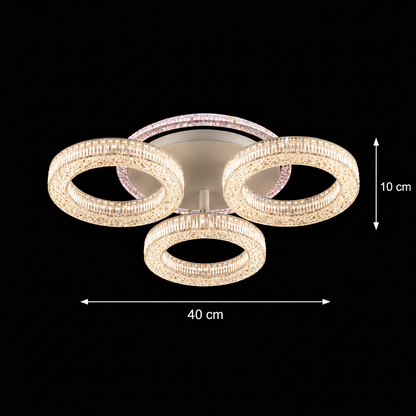 Lustra LED RONDA Nobile cu telecomanda 46W, 3 Cercuri, lumina Rece/Calda/Neutra, Dimabila, Alb Lustre LED cu Telecomanda Default Title Alessandro Design