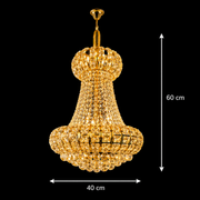 Candelabru Cristal CASTRUM Nobile 5xE14, D40 cm, Auriu, Inaltime Reglabila, Metal si Cristal Candelabre Cristal Default Title Alessandro Design