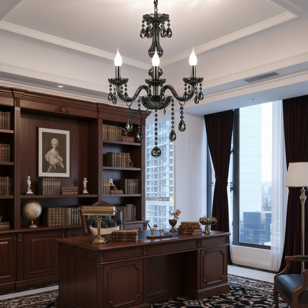 Кристален полилей AUGUST Eleganza, 3xE14, диаметър 48 см, сребро, регулируема височина Класически полилеи Заглавие по подразбиране Alessandro Design