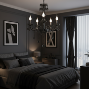 Кристален полилей ALNWICK Eleganza, 5xE14, диаметър 48 см, черен, регулируема височина Класически полилеи Заглавие по подразбиране Alessandro Design