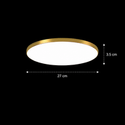 LED плафон SOLIS 27cm 20W Cold Light Gold LED плафониери Default Title Alessandro Design