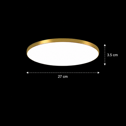 LED плафон SOLIS 27cm 20W Cold Light Gold LED плафониери Default Title Alessandro Design