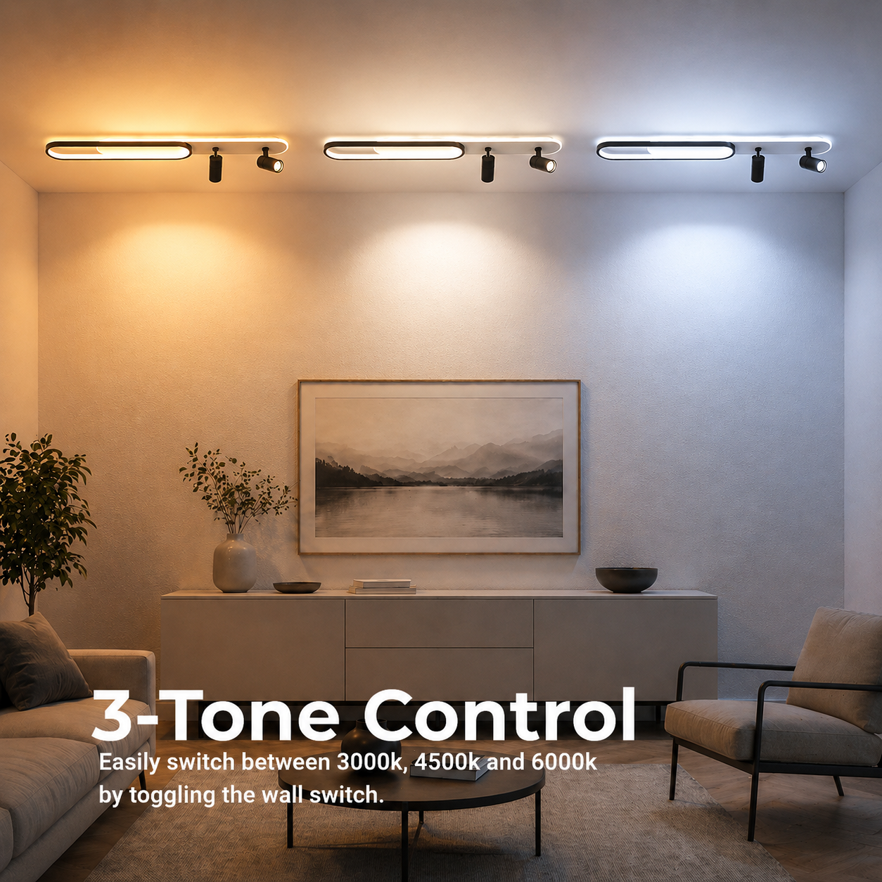 LED полилей с регулируем проектор FISSO Camilla 70W, студена/топла/неутрална светлина, черни LED полилеи Заглавие по подразбиране Alessandro Design
