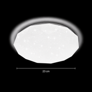 Шестоъгълна LED плафониера 23 см, 22W, 3000K / 4000K / 6000K, бяла, метална и акрилна LED плафониера Заглавие по подразбиране Alessandro Design