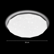Plafonieră LED Hexagon 35 cm, 32W, 3000K / 4000K / 6000K, Alb, Metal si Acril Plafoniere LED Default Title Alessandro Design