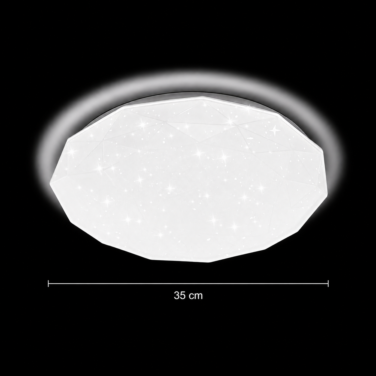 Plafonieră LED Hexagon 35 cm, 32W, 3000K / 4000K / 6000K, Alb, Metal si Acril Plafoniere LED Default Title Alessandro Design