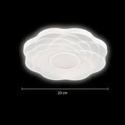 LED плафон с цветя 23 cm, 22W, 3000K / 4000K / 6000K, бял, метален и акрилен LED плафониери Default Title Alessandro Design