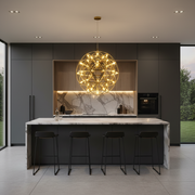 LED кристален полилей Kilkenny Culmino, 144W, неутрална светлина, диаметър 60 см, злато