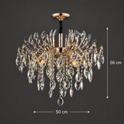 Кристален полилей PALERMO Eleganza 5xE14, диаметър 50 см, злато