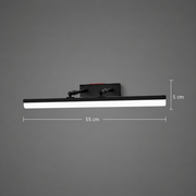 LED стенна лампа, MALAWI, 6W, линейна, топла/неутрална/студена светлина, черна