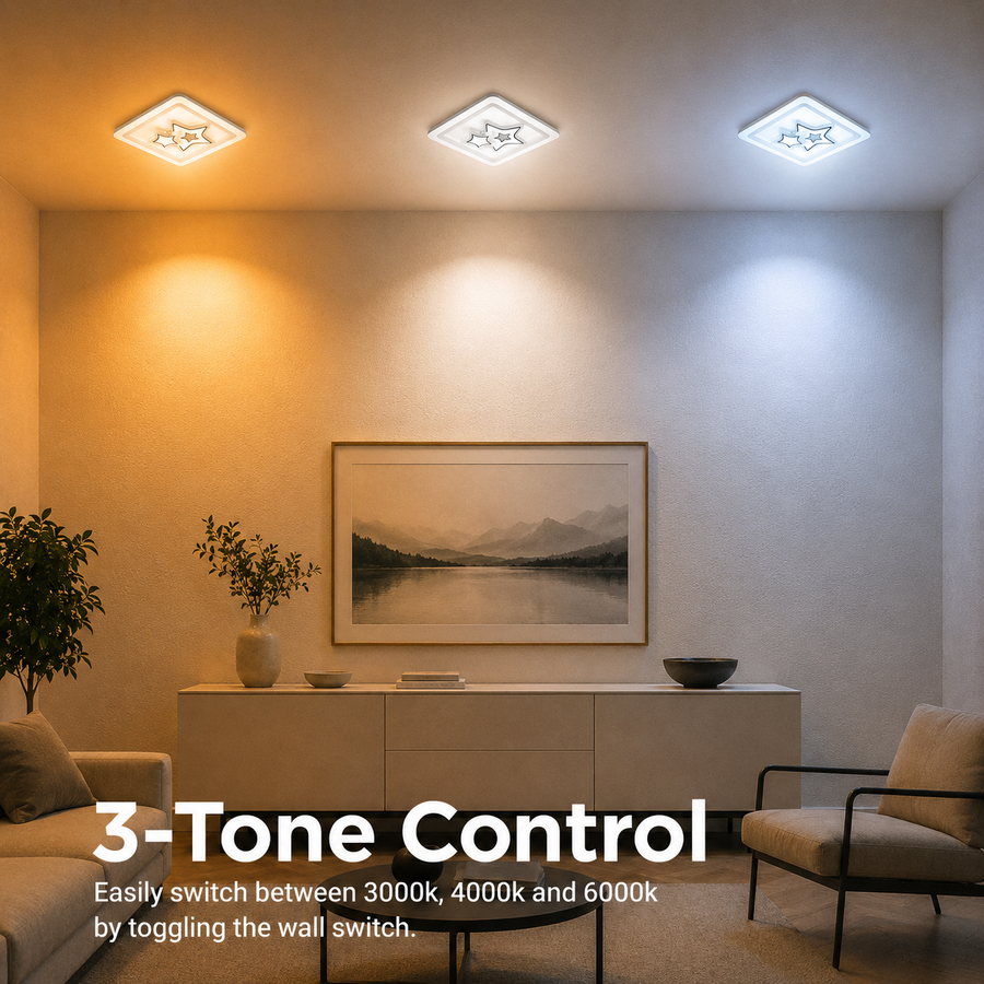 LED полилей KATHLEEN RGB 25W, Топла/Неутрална светлина, Бяло