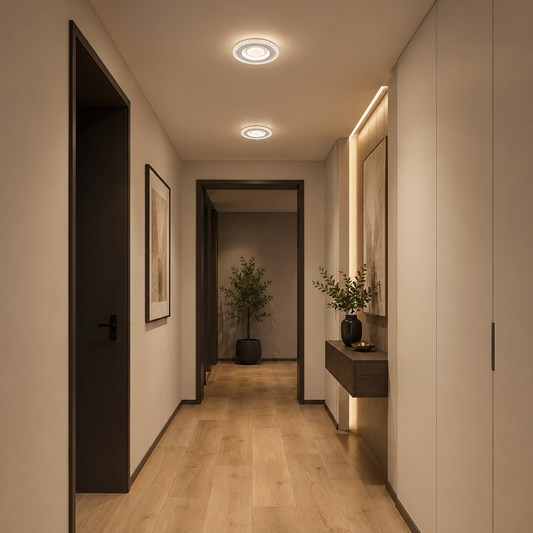 Lustra LED ALAJA, 33W, Diametru 22cm, Lumina Calda/Neutra/Rece, Alb, Metal si Acril