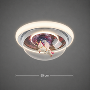 LED полилей UNICORN, 104W, 50 см, Студена/Топла/Неутрална светлина, Розов