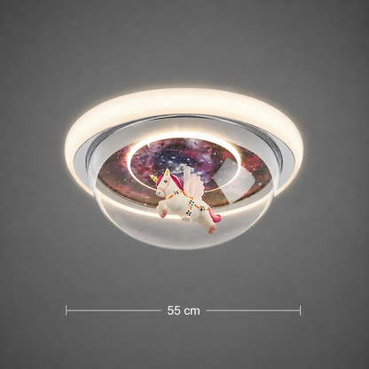 LED полилей UNICORN, 104W, 50 см, Студена/Топла/Неутрална светлина, Розов