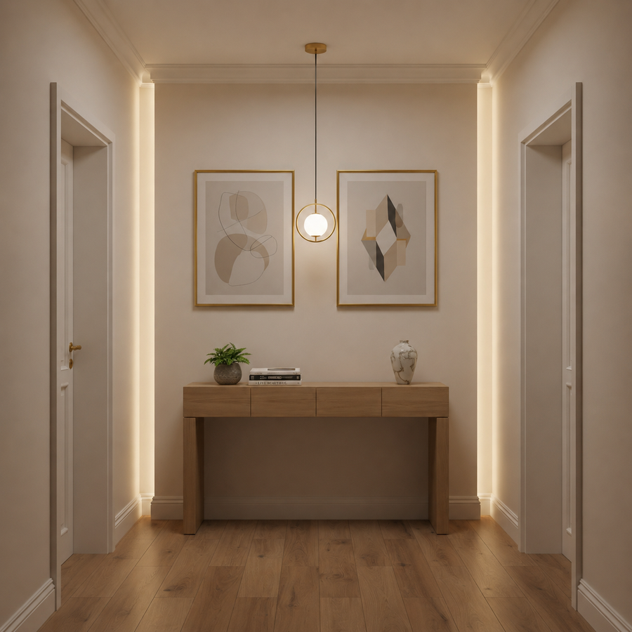 Полилей LOFT Haven, 1x E27, бяло злато, метал, регулируема височина