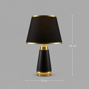 Veioza VZ210BK, 1x E27, метал и текстил, черно и златно