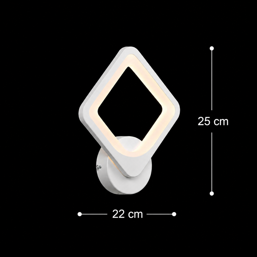 Akila LED стенна лампа, 15W, бяла, студена/топла/неутрална светлина