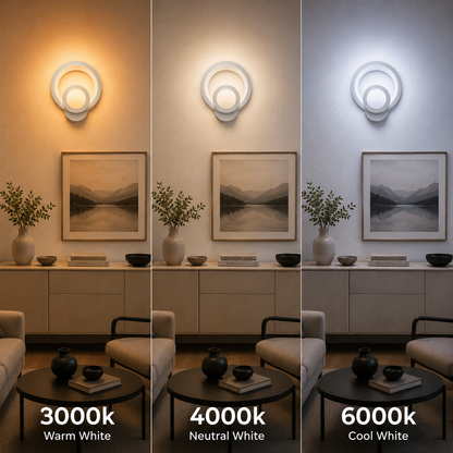LED лампа Urbanist 19W кръгла студена/топла/неутрална светлина акрил и бял метал