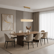 Lustra Cristal MAYON Supremo, 100x16cm, 3000K/4000K/6000K, 180W, Metal si Acrilic, Auriu