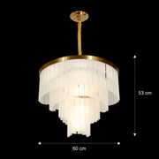 Candelabru Cristal MUNTEAN Magno, 10xE14, D60 cm, Metal si Cristal, Auriu