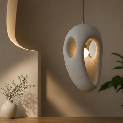 Lustra Moderna EON Eleganza, 49 cm, Suspendata, 1 X E27, Gri, Metal si Spuma, Inaltime Reglabila