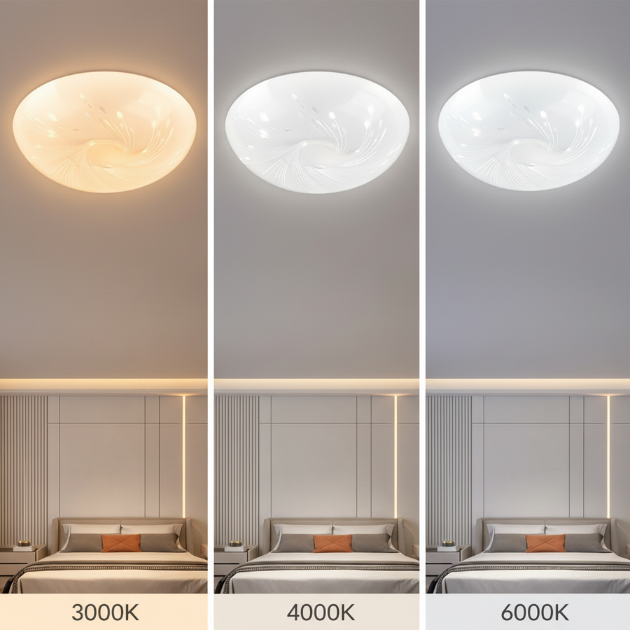 Plafonieră LED Flux 23 cm, 22W, 3000K / 4000K / 6000K, Alb, Metal si Acril Plafoniere LED Default Title Alessandro Design