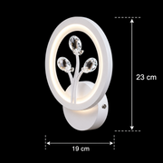 DAISY LED стенна лампа, 14W, студена/топла/неутрална светлина, бяла с кристални вътрешни стенни лампи Заглавие по подразбиране Alessandro Design