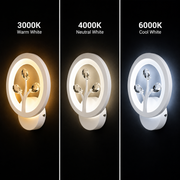 DAISY LED стенна лампа, 14W, студена/топла/неутрална светлина, бяла с кристални вътрешни стенни лампи Заглавие по подразбиране Alessandro Design