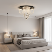 Candelabru LED Cristal MAGE Nobile, 22W, Lumina Calda/Neutra/Rece, Diametru 40cm, Crom Lucios