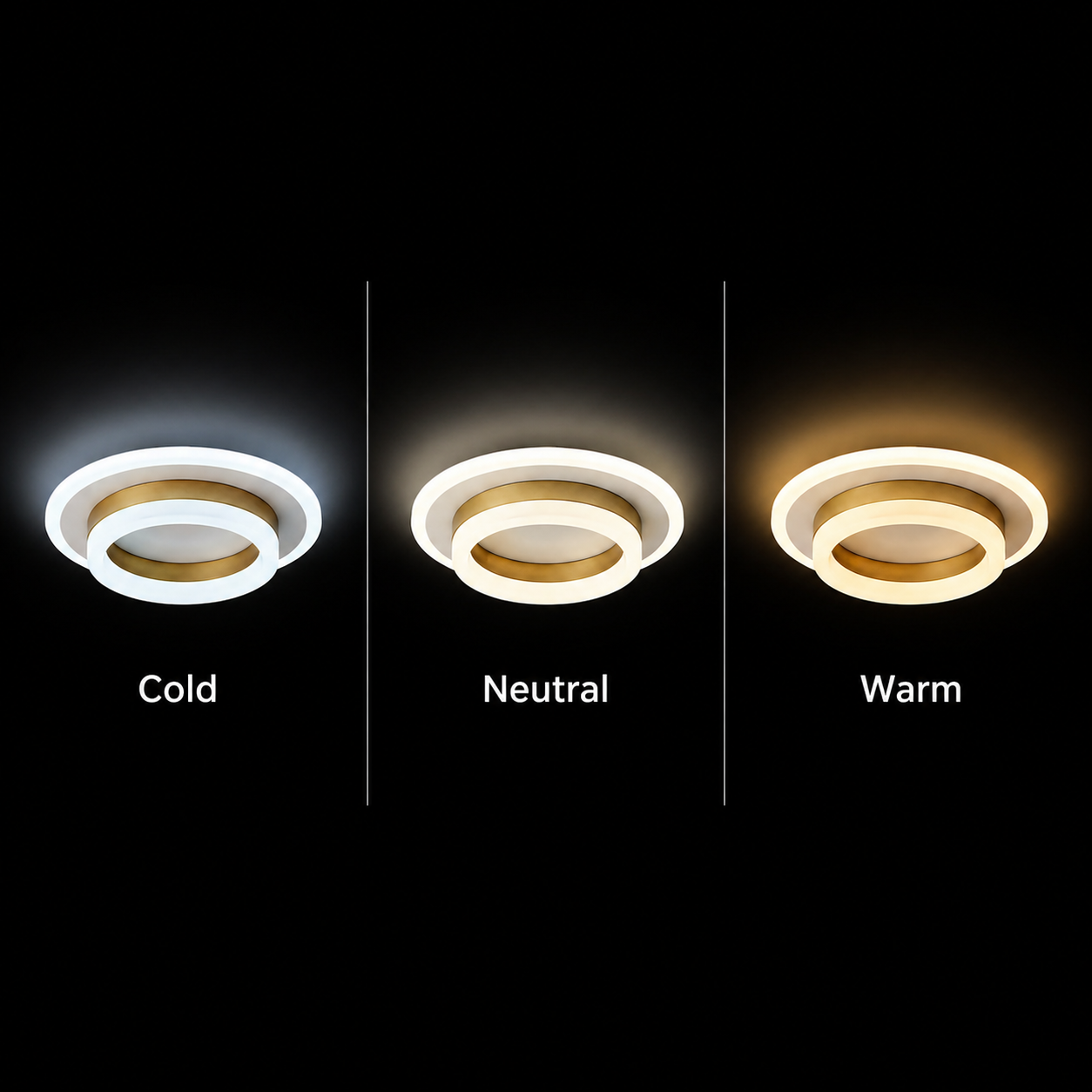 LED полилей SOLENA ROTONDA 21W, диаметър 20 см, студена/топла/неутрална светлина, златисто бял LED полилей Заглавие по подразбиране Alessandro Design