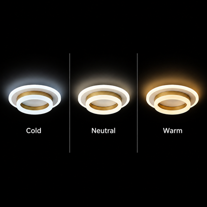 LED полилей SOLENA ROTONDA 21W, диаметър 20 см, студена/топла/неутрална светлина, златисто бял LED полилей Заглавие по подразбиране Alessandro Design