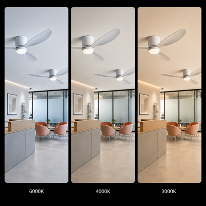 Lustra LED Ventilator VENTIS cu Telecomanda, 21 W, D80cm, Lumina Rece/Neutra/Calda, Metal si Plastic, Alb