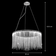 LED похот, окачена с дистанционното управление на Magnus Illumina, 38W, студена/гореща/неутрална светлина, размазана, лъскава хром