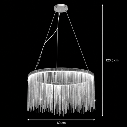 LED похот, окачена с дистанционното управление на Magnus Illumina, 38W, студена/гореща/неутрална светлина, размазана, лъскава хром