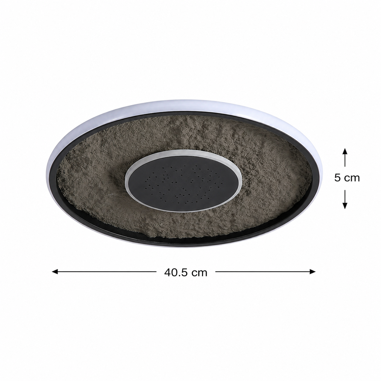 Lustra LED cu telecomandă LT656BK, 3000/4000/6000K, Ø40.5,46W, Negru Lustre LED cu Telecomanda Default Title Alessandro Design