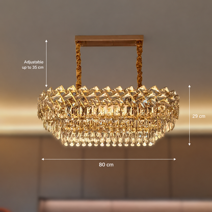 Кристален полилей WINDSOR Regalis 10x E14, блестящо злато, регулируема височина Кристални полилеи Заглавие по подразбиране Alessandro Design