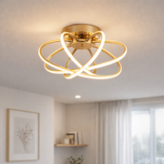 Lustra LED cu Telecomanda LT770/500GD, 45W, Lumina Calda/Rece/Neutra 3000K/4000K/6000K, Dimabila, Aurium Metal Lustre LED cu Telecomanda Default Title Alessandro Design