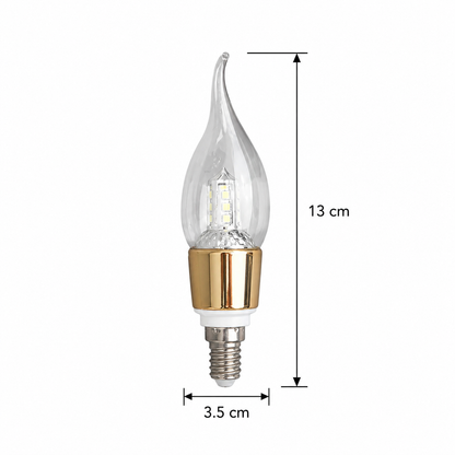 LED светлина E14 свещ, 6W, студена светлина, 6000k