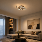 LED полилей с дистанционно управление TIANA 78W, 3 Елипси, Студена/Топла/Неутрална светлина, Димируем, Черен