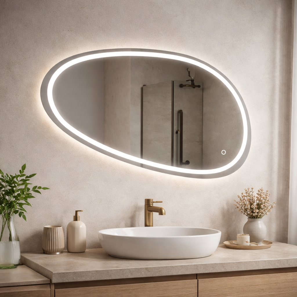 LED огледало, 80x45cm, Disegno Touch Marcello, Demister System, Dimabila Mirrors Korman E Заглавие по подразбиране Alessandro Design
