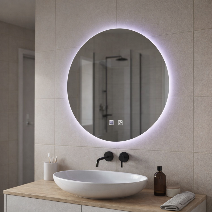 Кръгло LED огледало, 70 см, Isolda, Touch, Demister System Mirrors Korman E Заглавие по подразбиране Alessandro Design