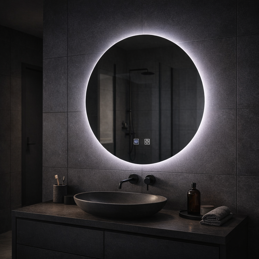 Кръгло LED огледало, 70 см, Isolda, Touch, Demister System Mirrors Korman E Заглавие по подразбиране Alessandro Design