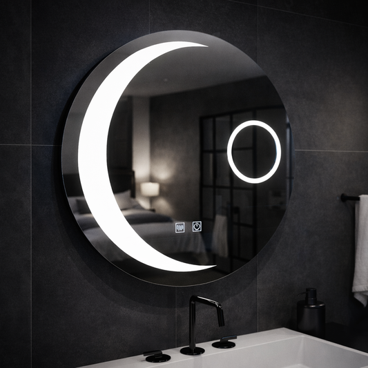 LED кръгло огледало, 70 см, Orbis Touch, система против запотяване, димируеми огледала Korman E Заглавие по подразбиране Alessandro Design