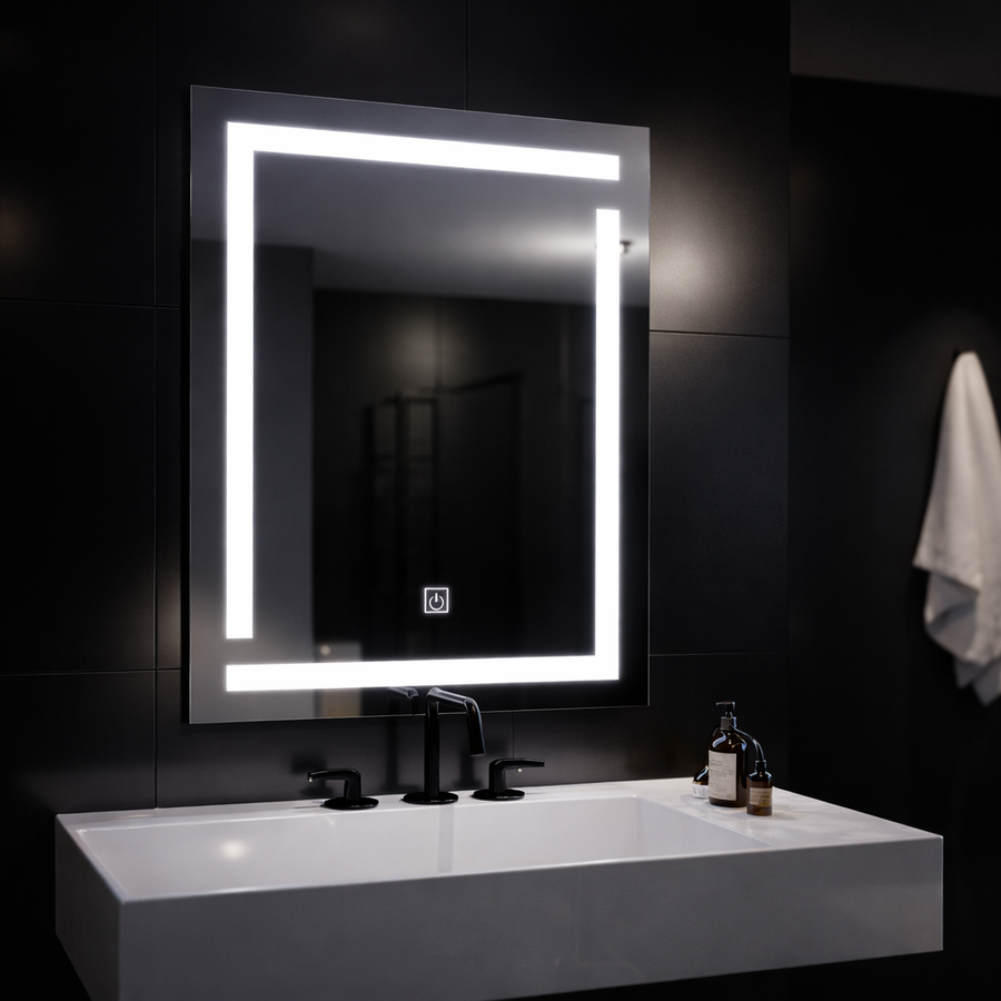 Giga LED огледало, 60x80cm, 14W, докосване, 6000K светлина Korman Mirrors E Заглавие по подразбиране Alessandro Design